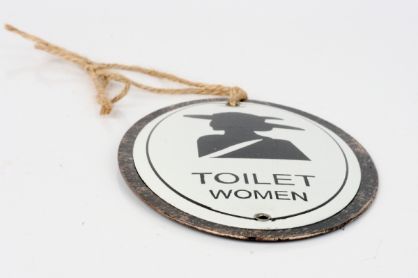 Cedule na dveře WC Toilet Women 12x8cm