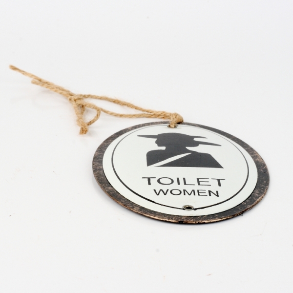 Cedule na dveře WC Toilet Women 12x8cm