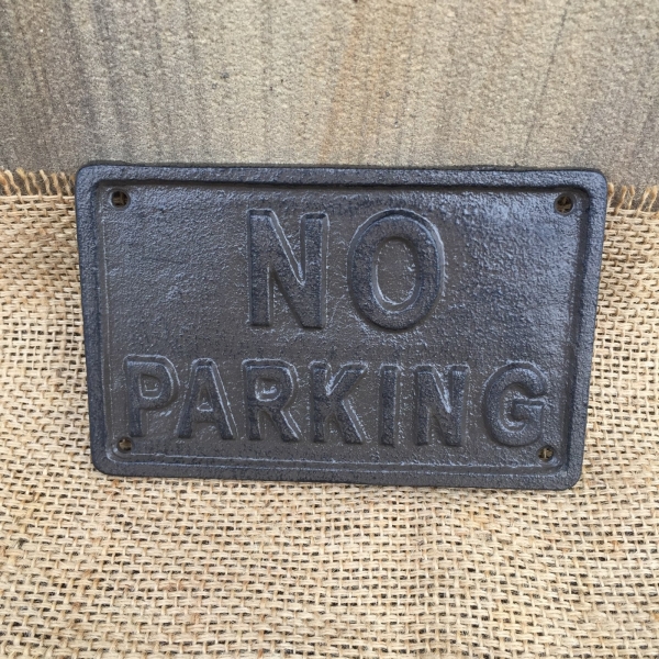 Cedule NO PARKING 17,5×11×0,5cm