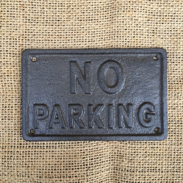 Cedule NO PARKING 17,5×11×0,5cm