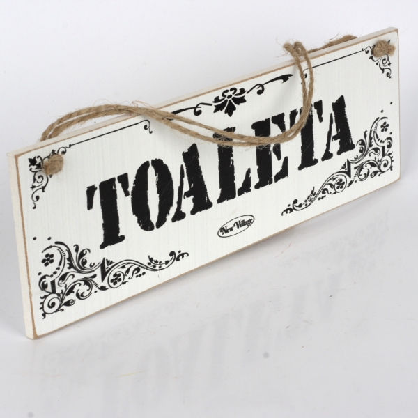 Cedule s nápisem TOALETA 30cm
