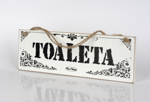 Cedule s nápisem TOALETA 30cm