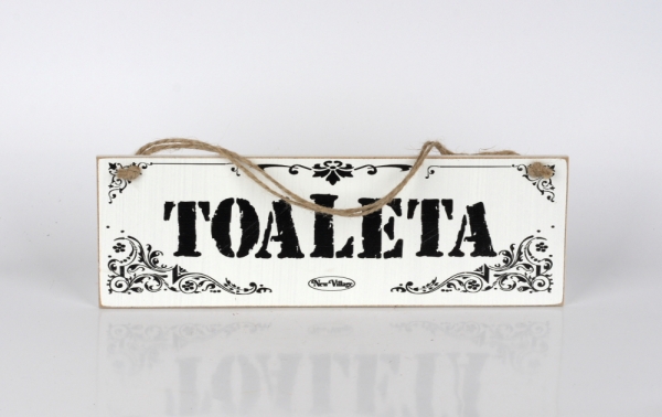 Cedule s nápisem TOALETA 30cm