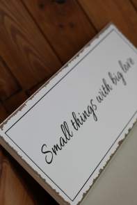 Cedule Small things with big love 40x15cm