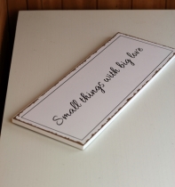 Cedule Small things with big love 40x15cm