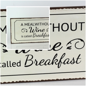 Cedule Wine breakfast 40x20cm
