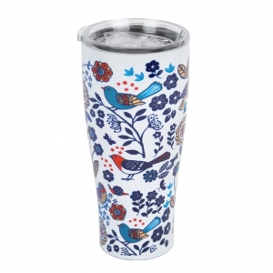 Cestovní hrnek nerezový s ptáčky