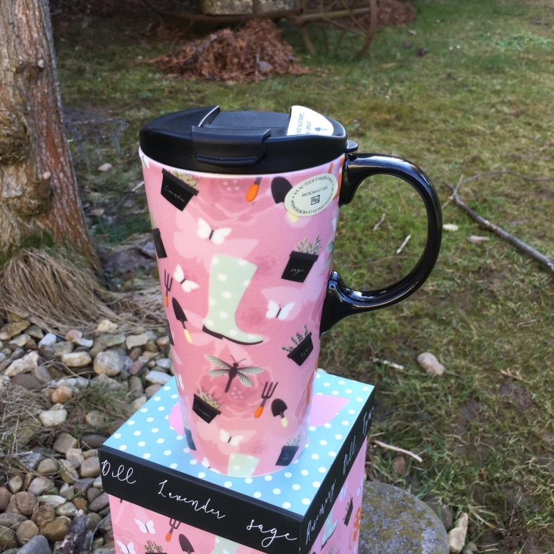 Cestovní hrnek s víčkem Růžová 0,5l