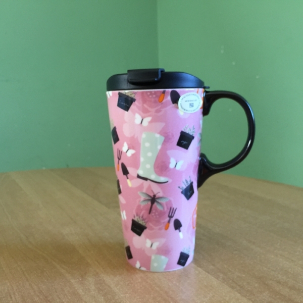 Cestovní hrnek s víčkem Růžová 0,5l