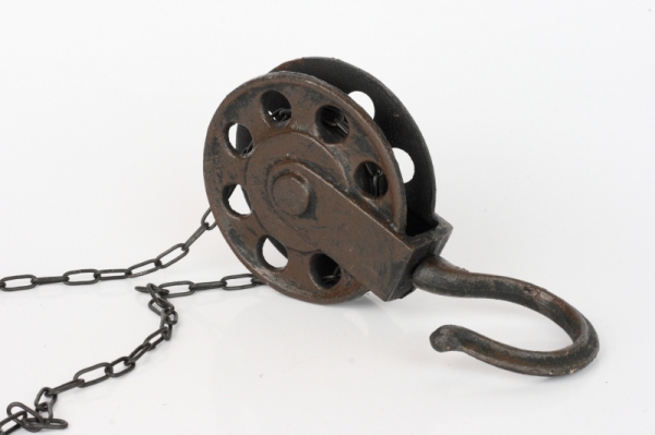 Chalupářská dekorace kovový hák 10x50cm