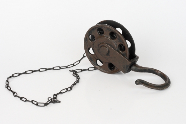 Chalupářská dekorace kovový hák 10x50cm