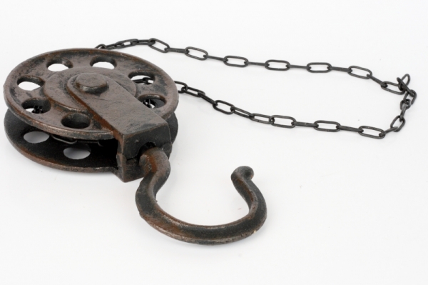 Chalupářská dekorace kovový hák 10x50cm