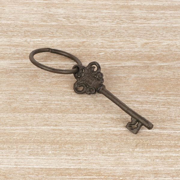 Chalupářská dekorace litinový klíč 12cm