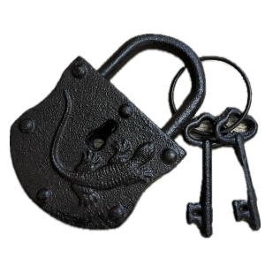 Chalupářská dekorace - zámek s klíči 15cm