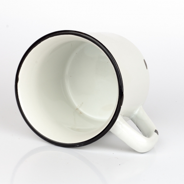 Chalupářský hrnek keramický bílý 12x9x9cm