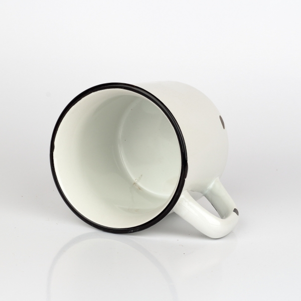 Chalupářský hrnek keramický bílý 12x9x9cm