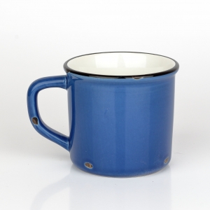 Chalupářský hrnek modrý 12x9x9cm