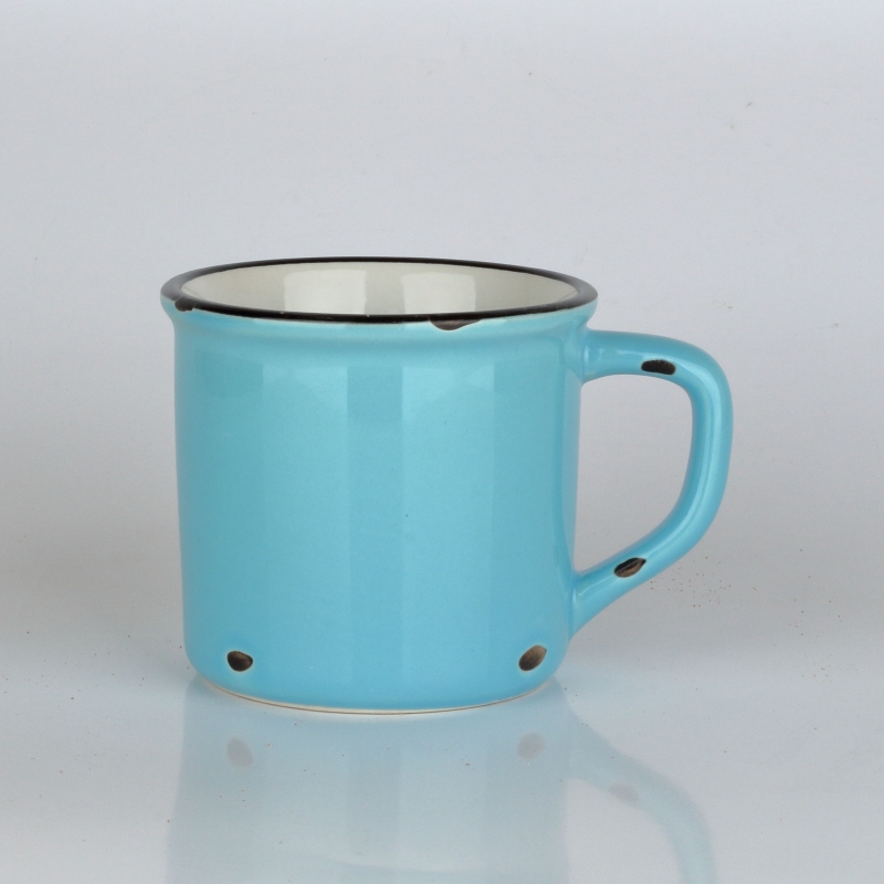 Chalupářský hrnek tyrkys 12x9x9cm