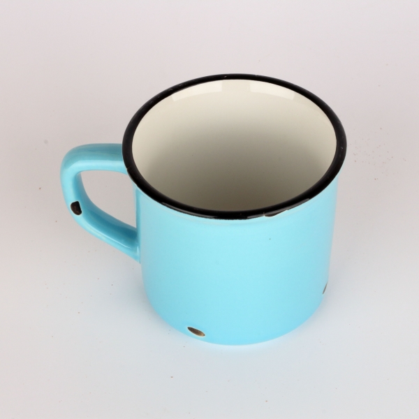 Chalupářský hrnek tyrkys 12x9x9cm