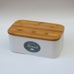 Chlebník kovový bílý 18,8x30,7x12,5cm