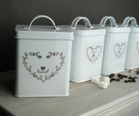 Chlebník kovový + sada dóz