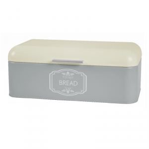 Chlebník kovový šedý BREAD 41x23x15cm