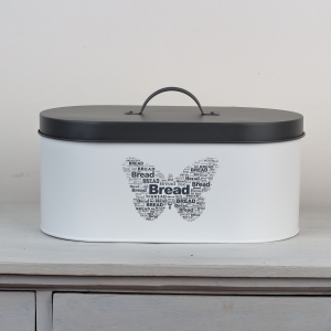 Chlebník plechový motýl 15,5x34x18cm