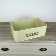 Chlebník s nápisem BREAD krémový 32,5x21x12cm