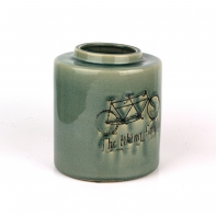 Dárek pro cyklistu - keramická váza s dvojkolem 19cm