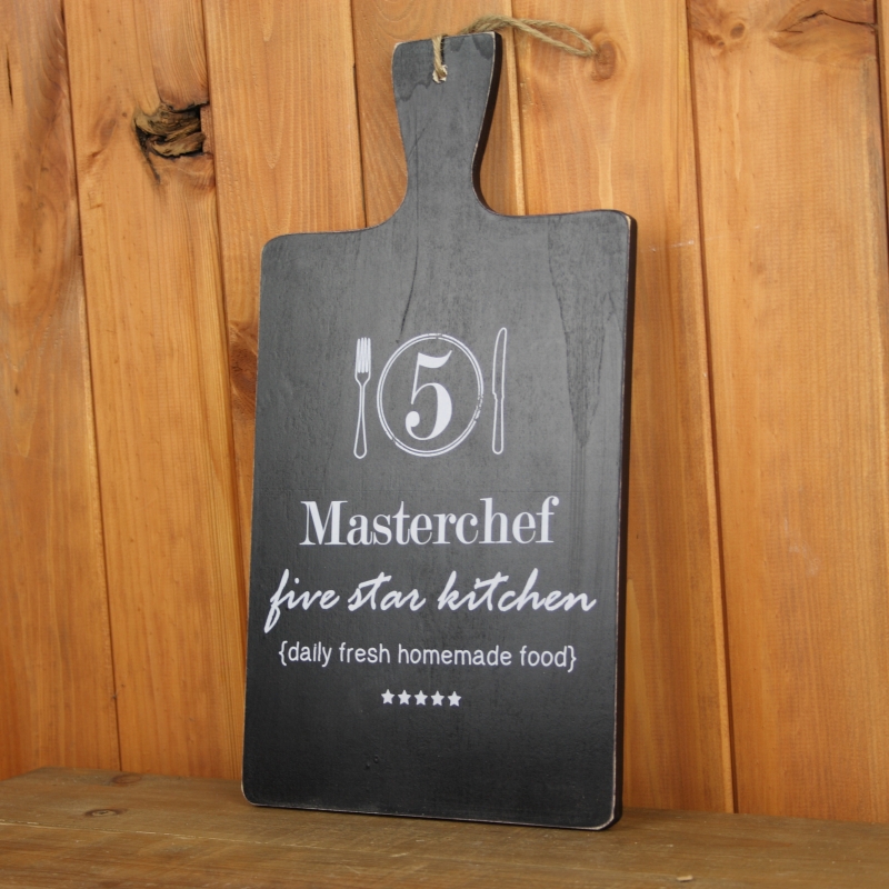 Dárek pro kuchařku - dřevěné prkénko Masterchef 37x20cm