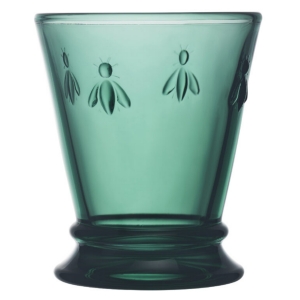 Dárek pro včelaře sklenička ABEILLE 0,26L smaragdová