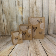 Dárková papírová taška motýl 24,5x20cm