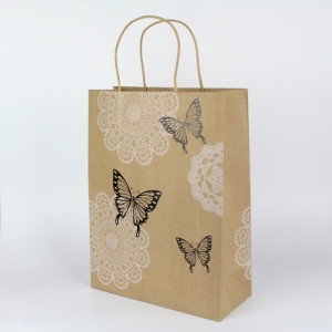 Dárková papírová taška motýl 26,5x30cm