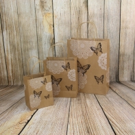 Dárková papírová taška motýl 26,5x30cm