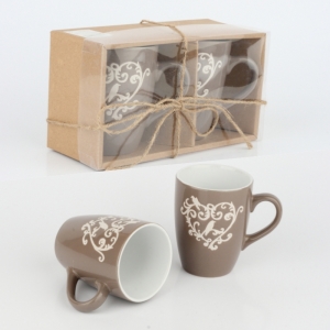 Dárková sada 2 hrnky Patříme k sobě 10x8cm