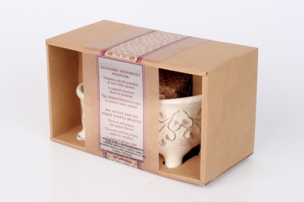 Dárková sada mýdlenka a pánské mýdlo 200g Purpur