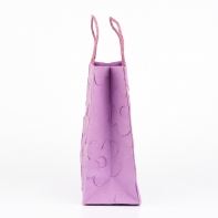 Dárková taška růžová s květinami 20x20cm