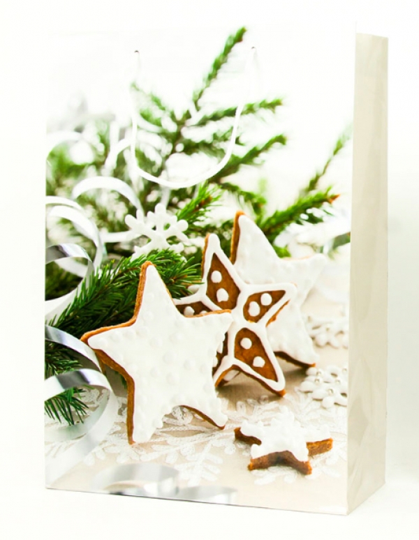 Dárková vánoční taška perníčky 25x8,5x34,5cm