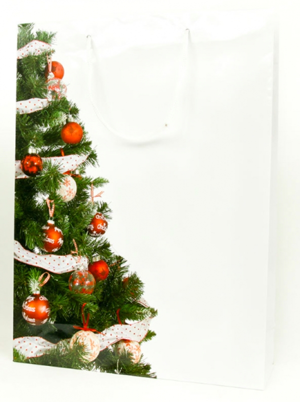 Dárková vánoční taška stromeček 25x8,5x34,5cm