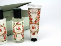 Dárkové balení kosmetiky Růže - tělové mléko 50ml, sprchový gel 50ml, krém na ruce 30ml