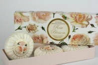 Dárkové italské mýdlo růžové květy 3x100g