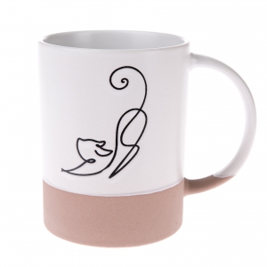 Dárkový hrnek s kočkou světlý 400ml