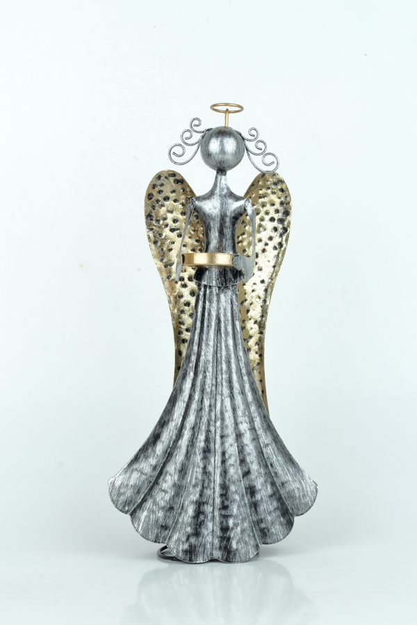 Dekorace anděl 36cm kov