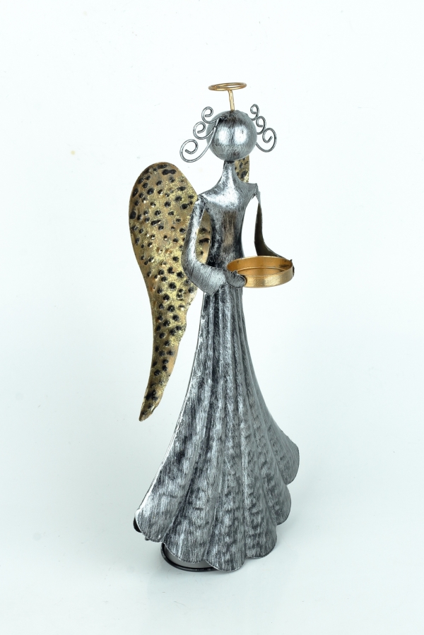 Dekorace anděl 36cm kov