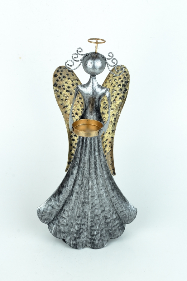 Dekorace anděl 36cm kov