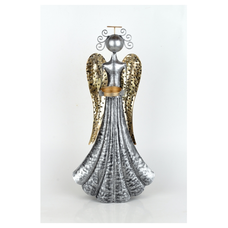 Dekorace anděl kov 51cm