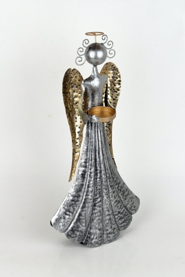 Dekorace anděl kov 51cm