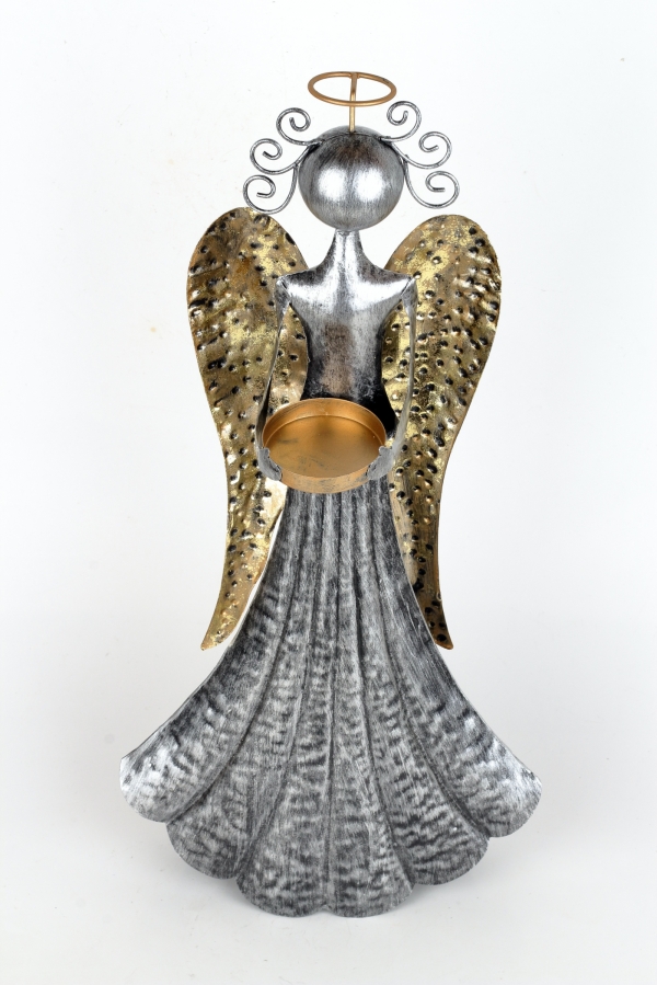 Dekorace anděl kov 51cm