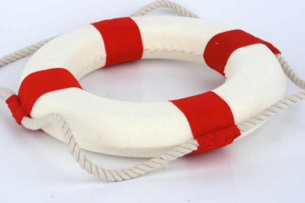 Dekorace červený záchranný kruh/kolo 20cm