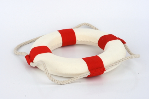 Dekorace červený záchranný kruh/kolo 20cm